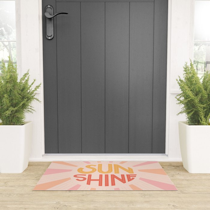 Sunshine Hand Lettering Welcome Mat Gallery Image 3