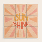 Sunshine Hand Lettering Wood Wall Art Gallery Image 1