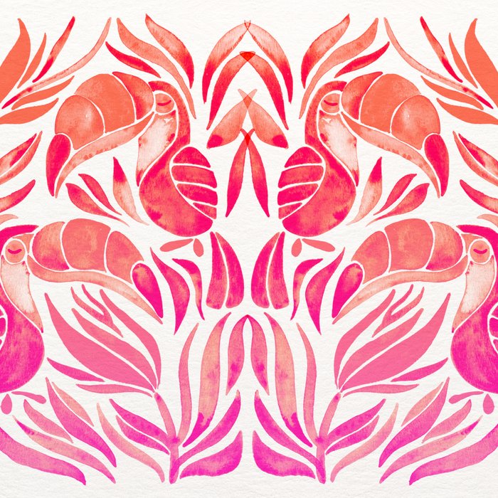 Tropical Toucans - Pink OmbrÃ© Palette Coffee Mug Gallery Image 2