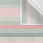 Soft Stripes Pattern in Eucalyptus Green and Blush Pink Wall Tapestry Gallery Image 3