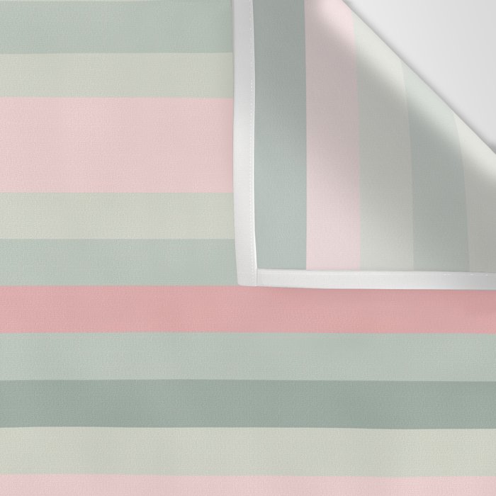 Soft Stripes Pattern in Eucalyptus Green and Blush Pink Wall Tapestry Gallery Image 3
