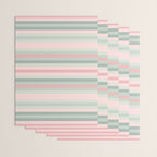 Soft Stripes Pattern in Eucalyptus Green and Blush Pink Wrapping Paper Gallery Image 3