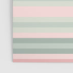 Soft Stripes Pattern in Eucalyptus Green and Blush Pink Poster Gallery Image 3