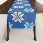 Contrasting Blues: Bethlehem Star Mosaic Table Runner Gallery Image 1