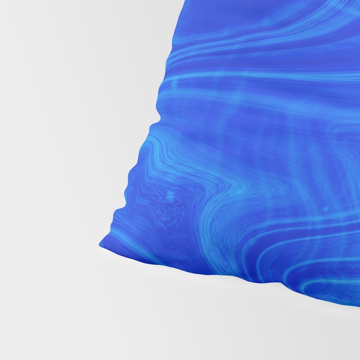 Royal Blue Swirl Marble Pillow Sham Gallery Image 4