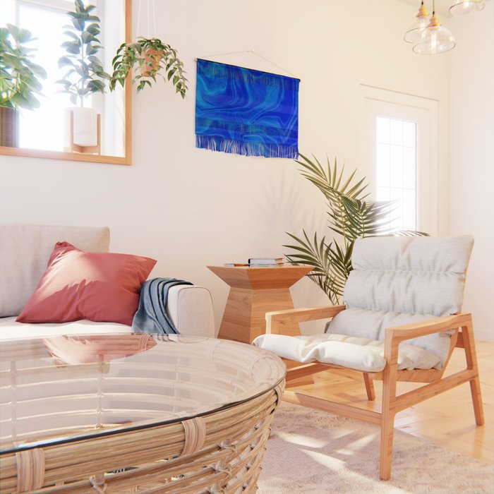 Royal Blue Swirl Marble Wall Hanging Gallery Image 2