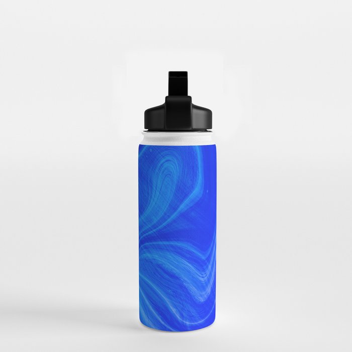 Royal Blue Swirl Marble Water Bottle Gallery Image 2