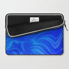 Royal Blue Swirl Marble Laptop Sleeve Gallery Image 2