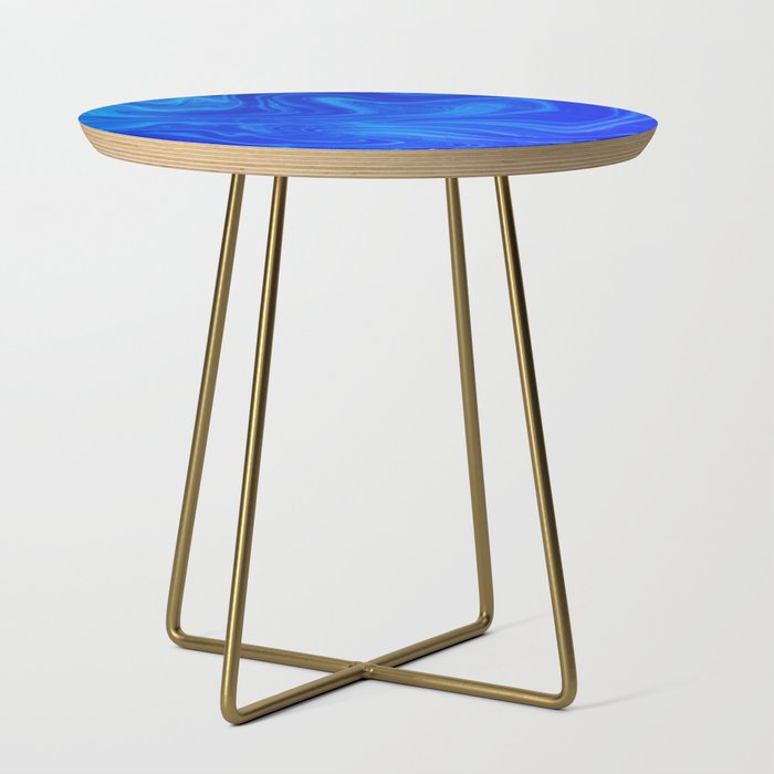 Royal Blue Swirl Marble Side Table Gallery Image 1