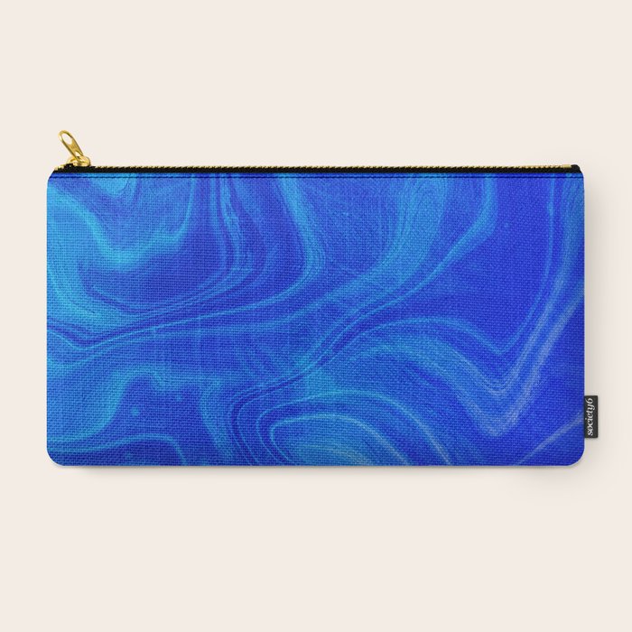 Royal Blue Swirl Marble Carry All Pouch Gallery Image 2