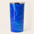 Royal Blue Swirl Marble Travel Mug Gallery Image 1