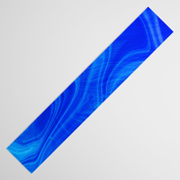 Royal Blue Swirl Marble Table Runner Gallery Image 3