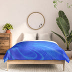 Royal Blue Swirl Marble Comforter Gallery Image 3