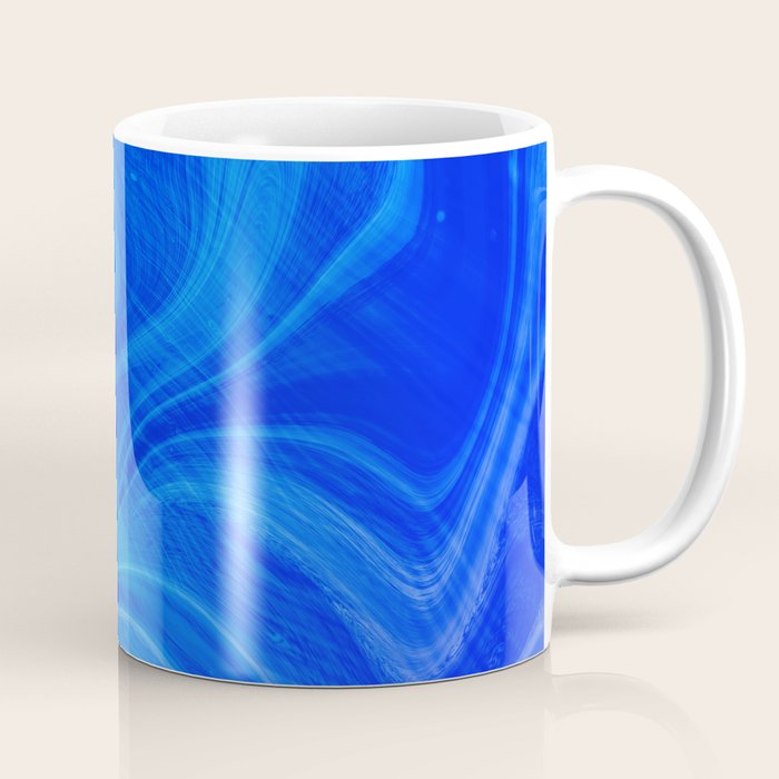 Royal Blue Swirl Marble Coffee Mug Gallery Image 1