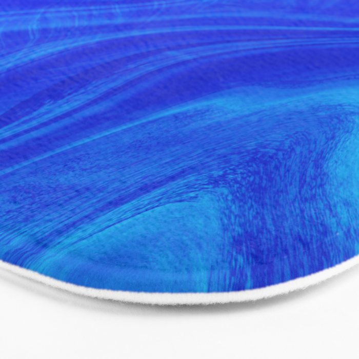 Royal Blue Swirl Marble Bath Mat Gallery Image 3