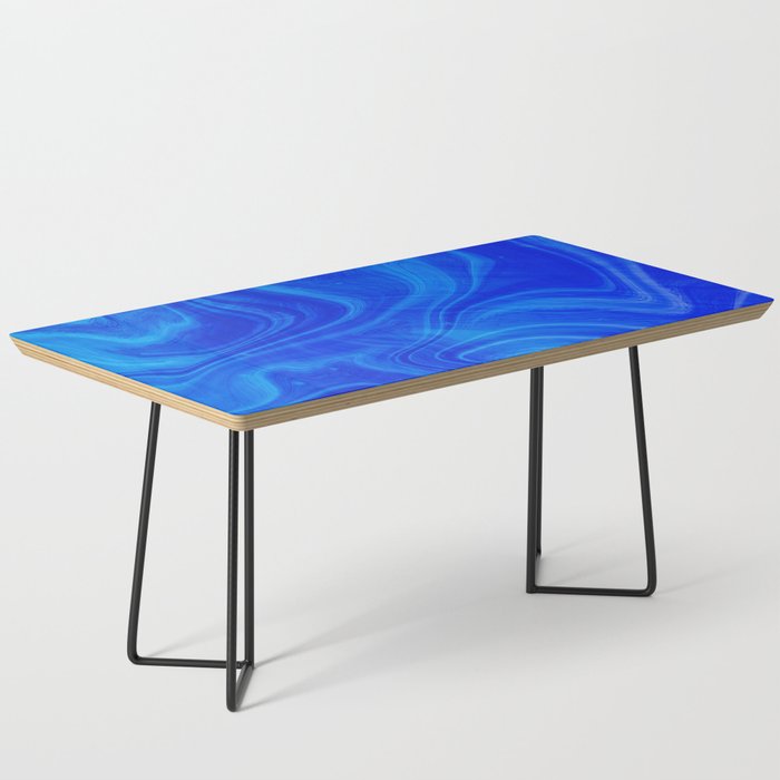 Royal Blue Swirl Marble Coffee Table Gallery Image 1