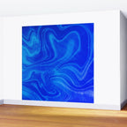 Royal Blue Swirl Marble Wall Mural Gallery Image 2