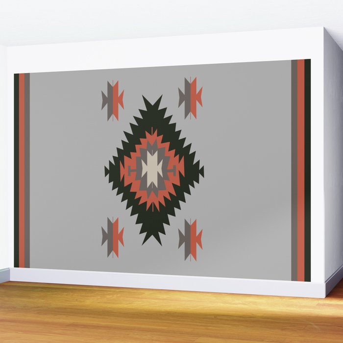 New Mexico Southwest Santa Fe Tribal Indian Pattern Wall Mural Gallery Image 2