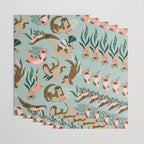 Otter Collection - Mint Palette Wrapping Paper Gallery Image 3