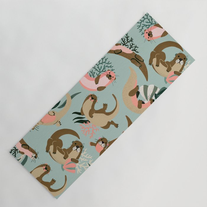 Otter Collection - Mint Palette Yoga Mat Gallery Image 1