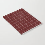 Windowpane Check Grid (white/maroon) Notebook Gallery Image 2