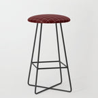 Windowpane Check Grid (white/maroon) Stool Gallery Image 1