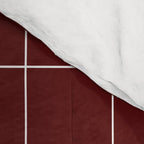 Windowpane Check Grid (white/maroon) Comforter Gallery Image 4