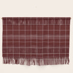 Windowpane Check Grid (white/maroon) Wall Hanging Gallery Image 1