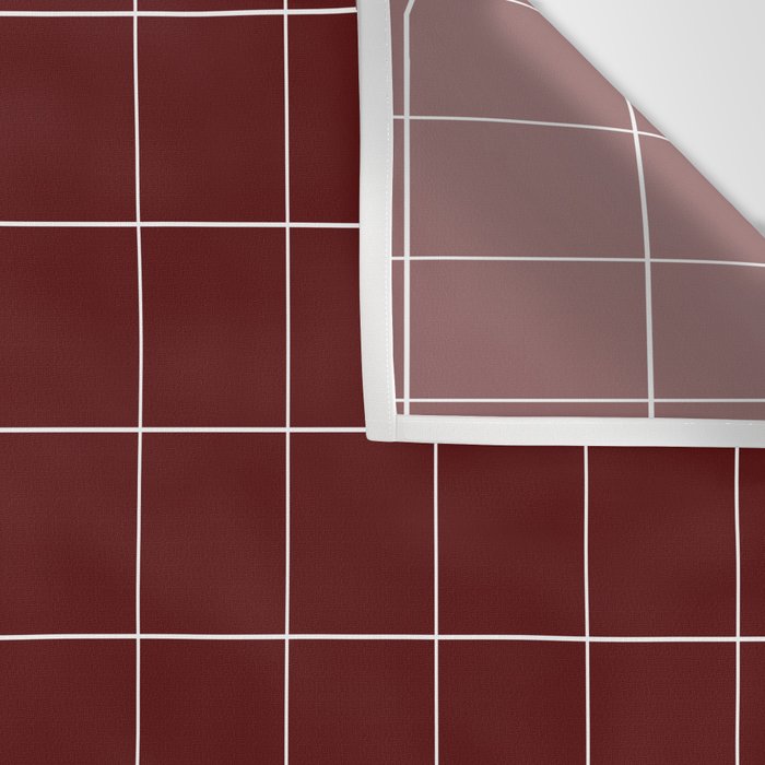 Windowpane Check Grid (white/maroon) Wall Tapestry Gallery Image 3