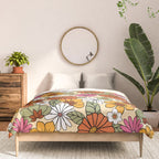 Retro 70s Boho Floral Pattern Comforter Gallery Image 3