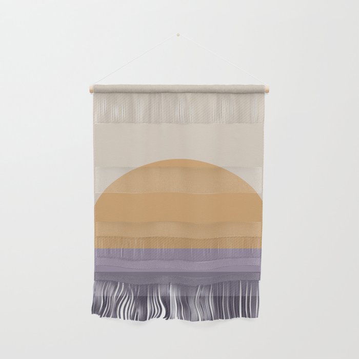 Minimal Retro Sunset Sunrise - Purple Mauve Dusk Wall Hanging Gallery Image 1