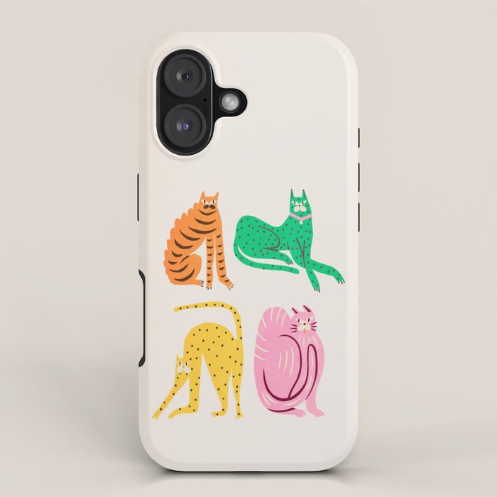 Pop Cats: Modern Collage Pop Art iPhone Case Gallery Image 1