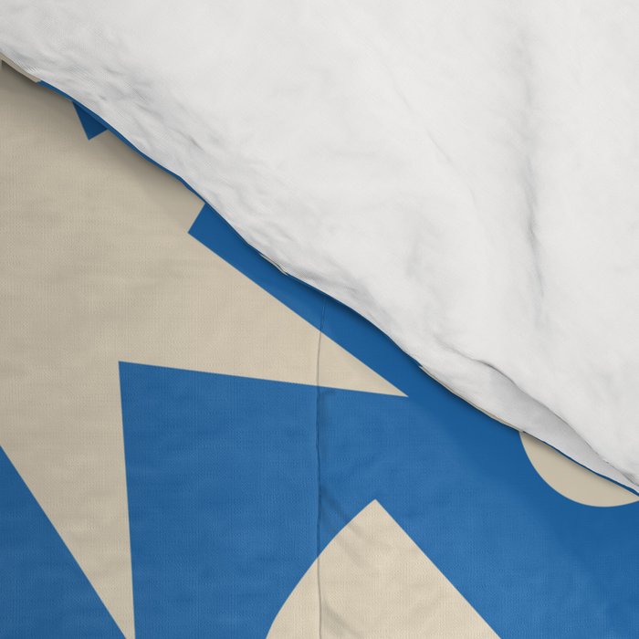 Abstract blue organic shape pattern Comforter Gallery Image 4