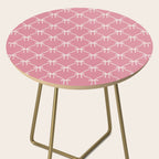 Bows & Ribbons Pattern LI 90s Bubblegum Pink Side Table Gallery Image 2