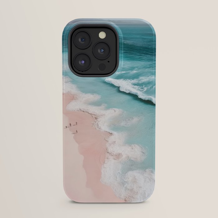 Dream Beach - Aerial Photography of Pink and Turquoise Coast iPhone Case Gallery Image 23
