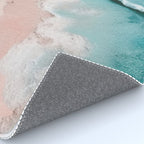 Dream Beach - Aerial Photography of Pink and Turquoise Coast Rug Gallery Image 4