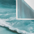 Dream Beach - Aerial Photography of Pink and Turquoise Coast Wall Tapestry Gallery Image 3