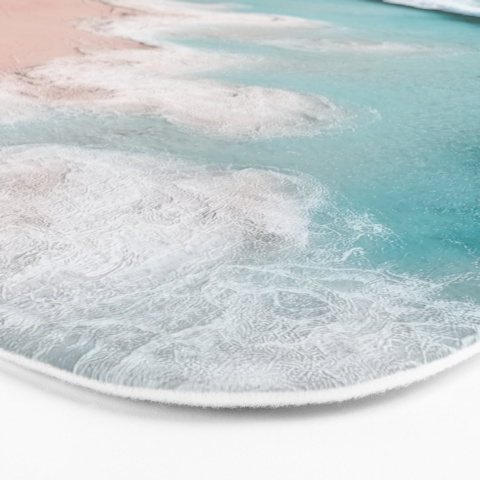 Dream Beach - Aerial Photography of Pink and Turquoise Coast Bath Mat Gallery Image 3