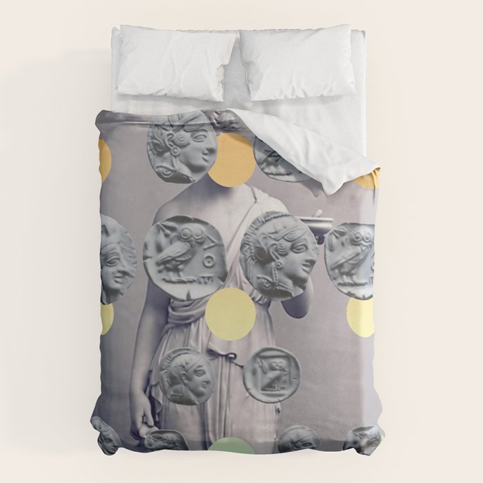 Statue With A Dot Gradient 1 Duvet Cover Gallery Image 1