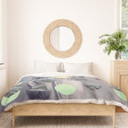 Statue With A Dot Gradient 1 Duvet Cover Gallery Image 3