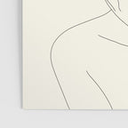 Colorful Thoughts Minimal Line Art Woman with Magnolia Poster Gallery Image 3