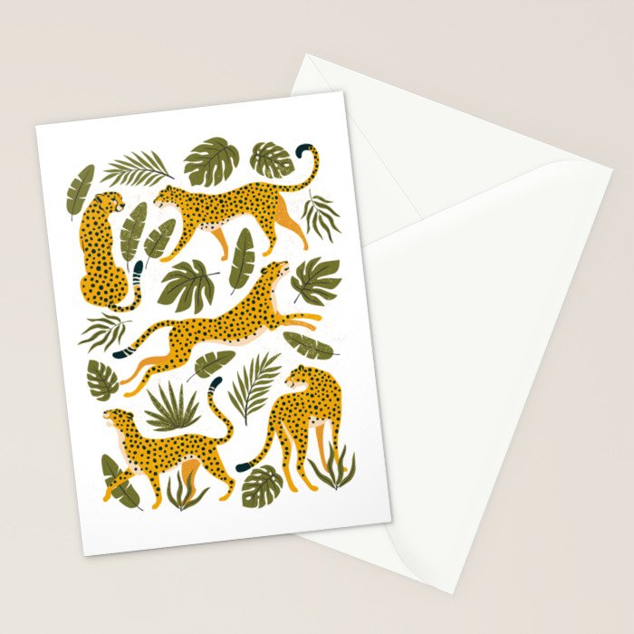 Leopard pattern Stationery Card Gallery Image 2