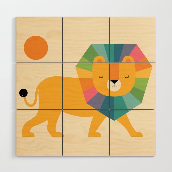 Lion Shine Wood Wall Art Gallery Image 1
