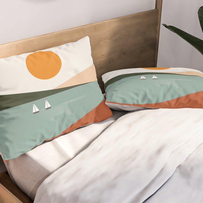 Cat Landscape 81 Pillow Sham Gallery Image 2