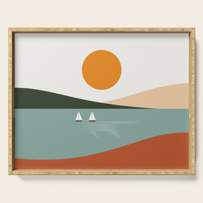 Cat Landscape 81 Serving Tray Gallery Image 1