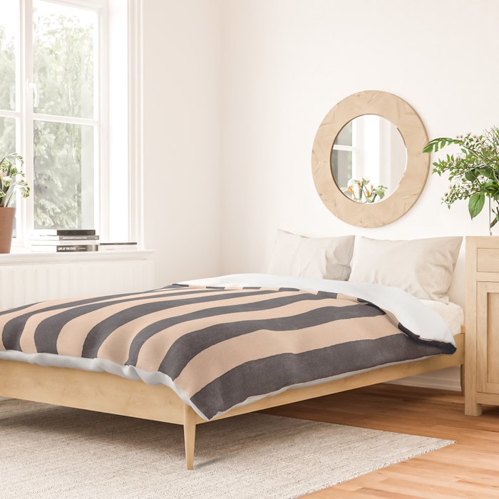 STRIPES 001 P - Basaltic Duvet Cover Gallery Image 2