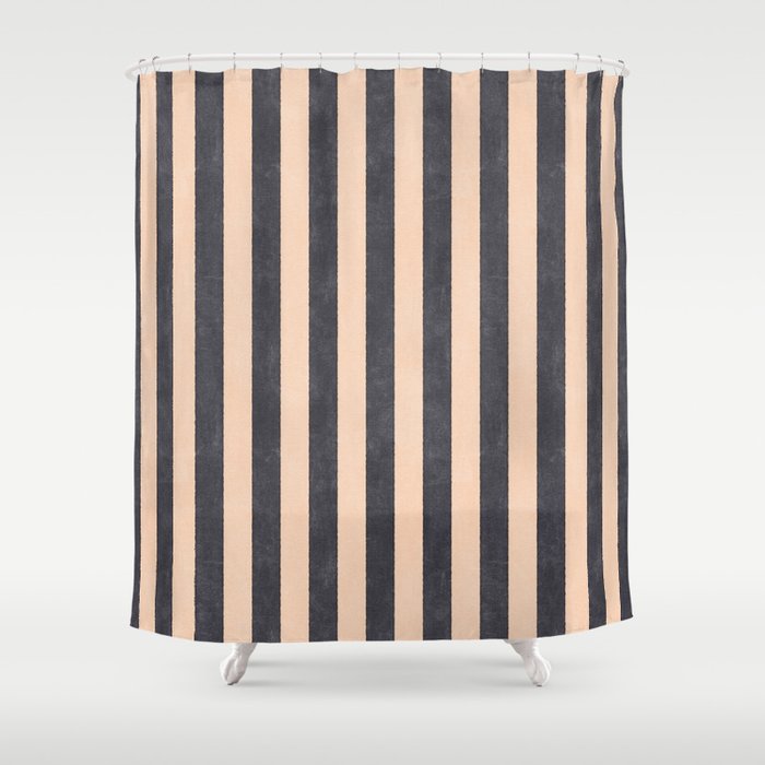 STRIPES 001 P - Basaltic Shower Curtain Gallery Image 1