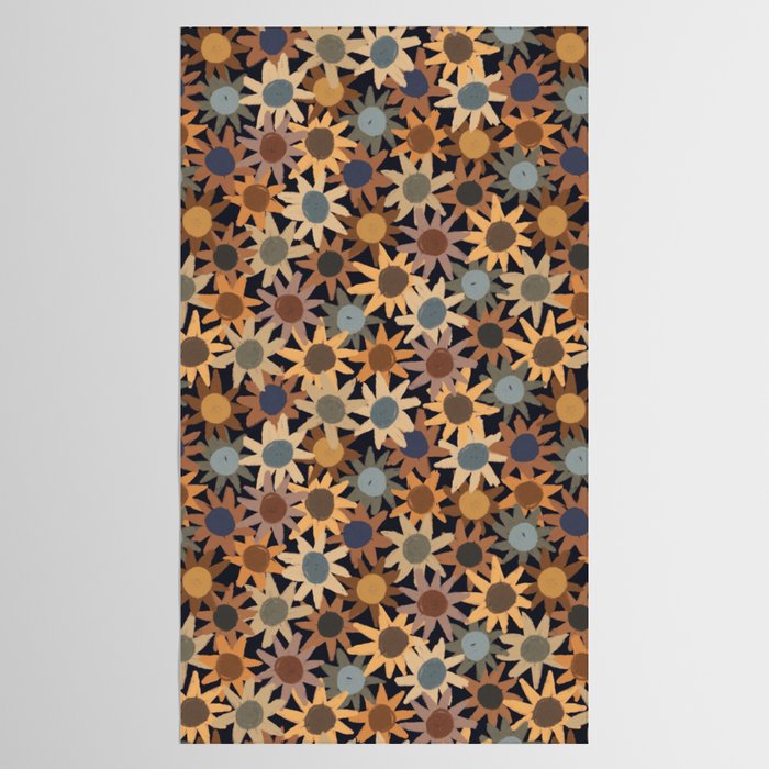 Hand Drawn Florals #5 Tablecloth Gallery Image 2
