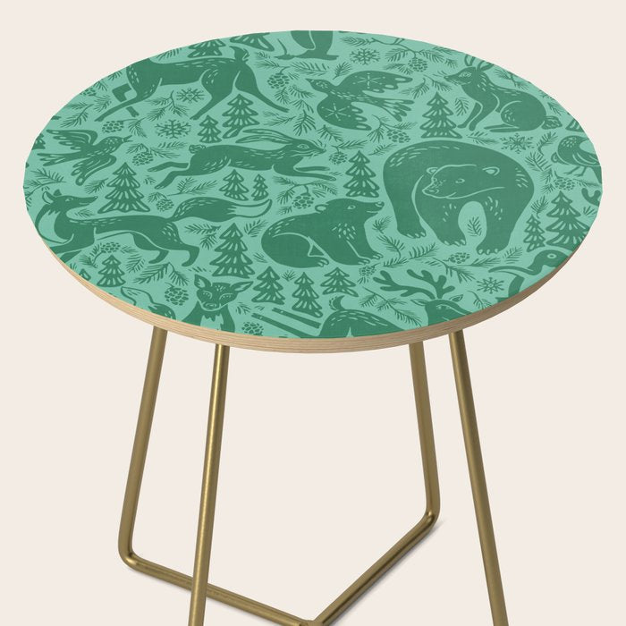 Winter Forest Wonderland Side Table Gallery Image 2
