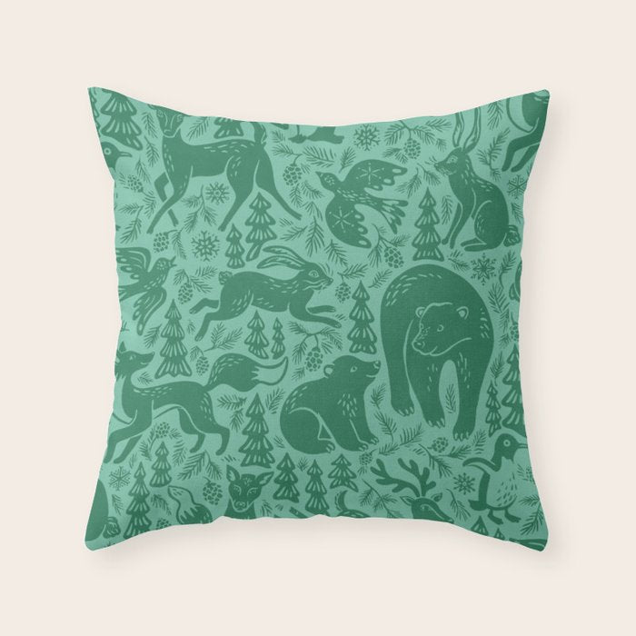 Winter Forest Wonderland Throw Pillow Gallery Image 6